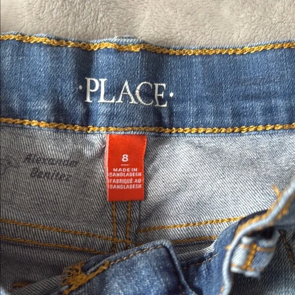 Place Denim Shorts Black and Blue Mid-Thigh - Picture 2 of 6